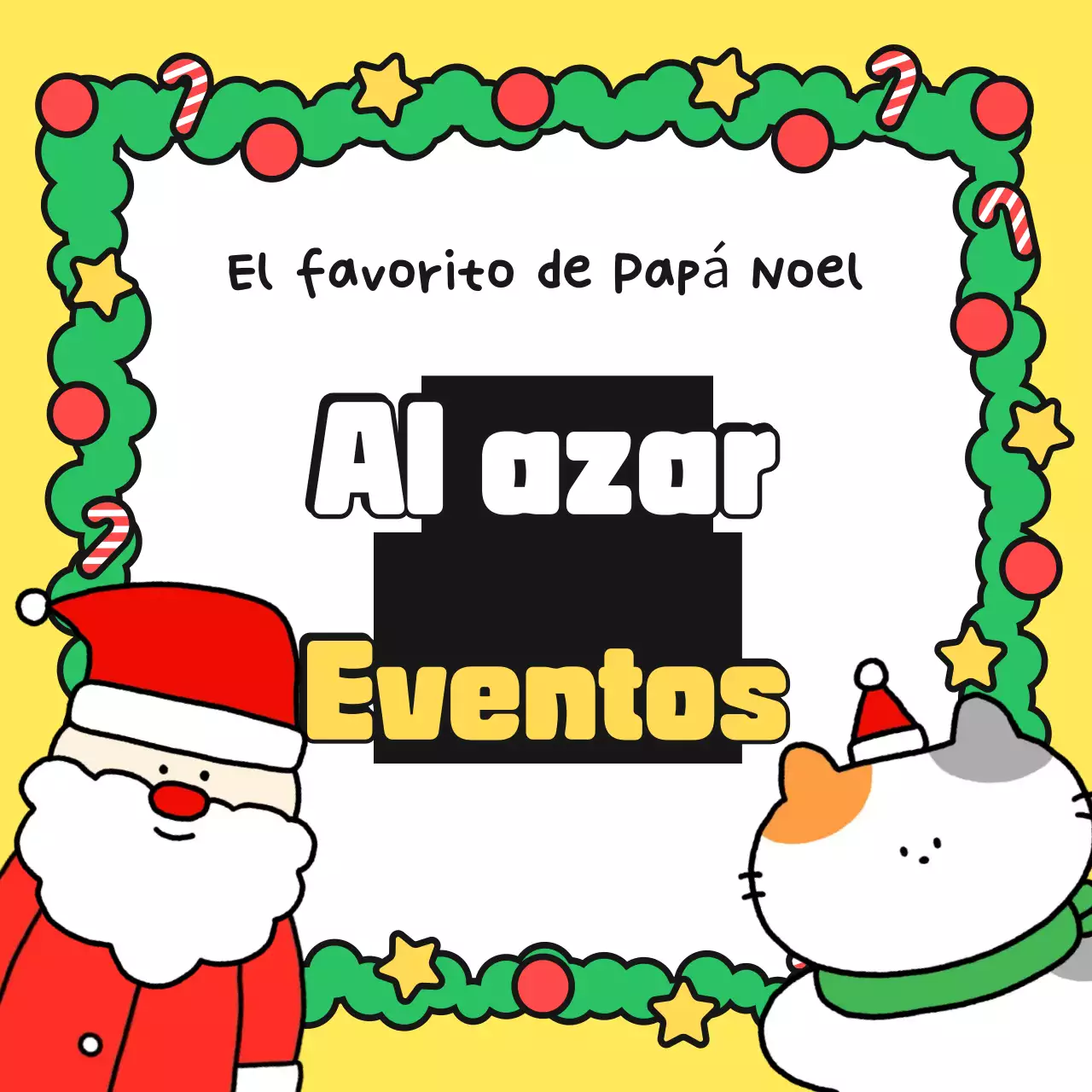 Eventos navideños acogedores en amarillo
