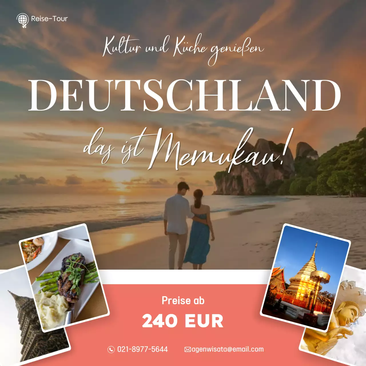 orange tropische Reiseförderung