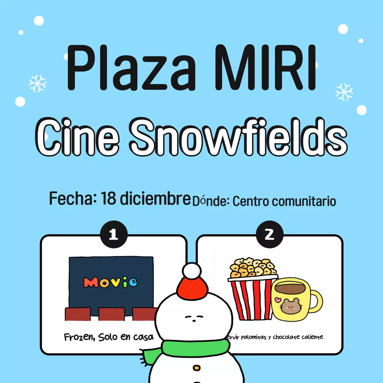 Eventos navideños acogedores en amarillo