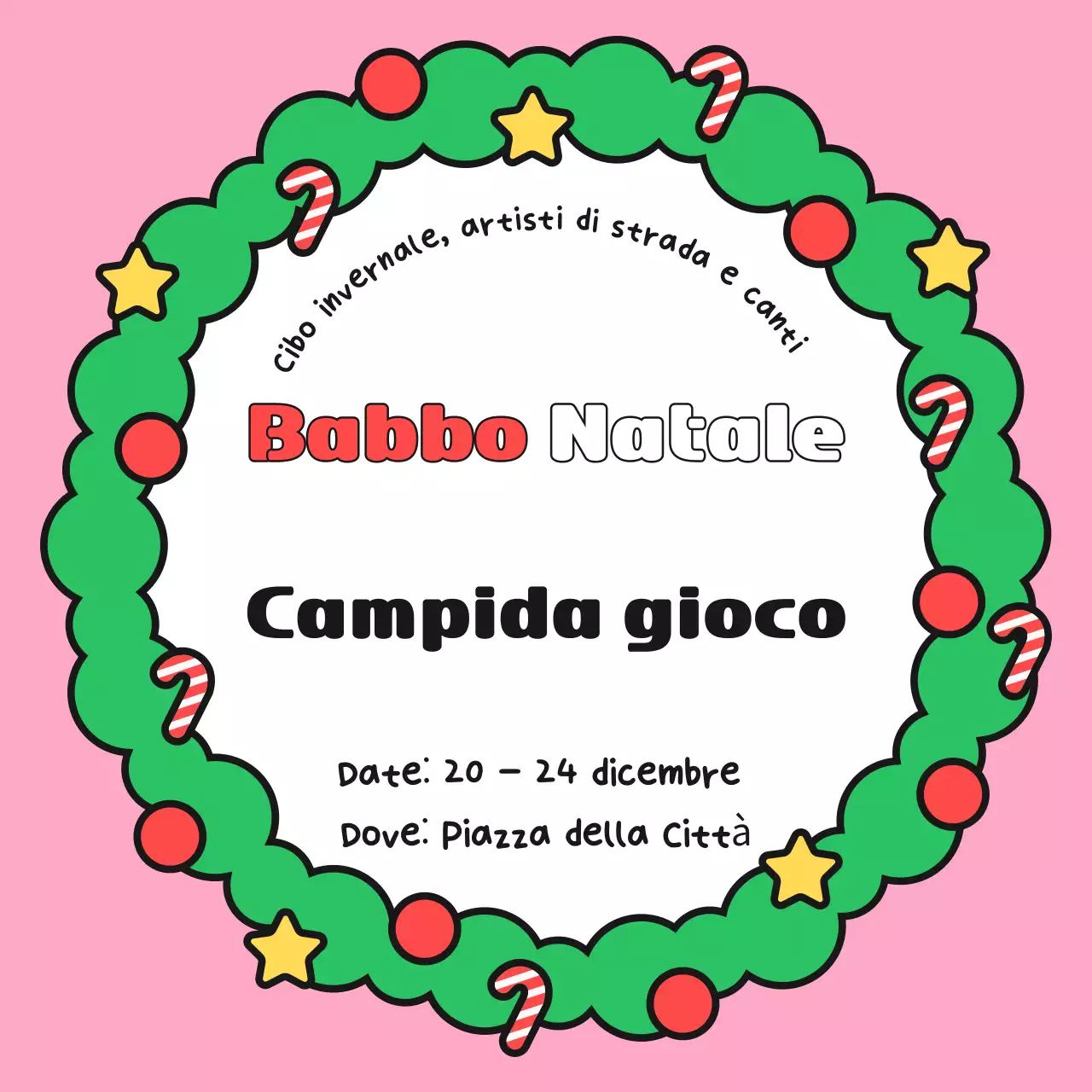 Eventi natalizi gialli e accoglienti