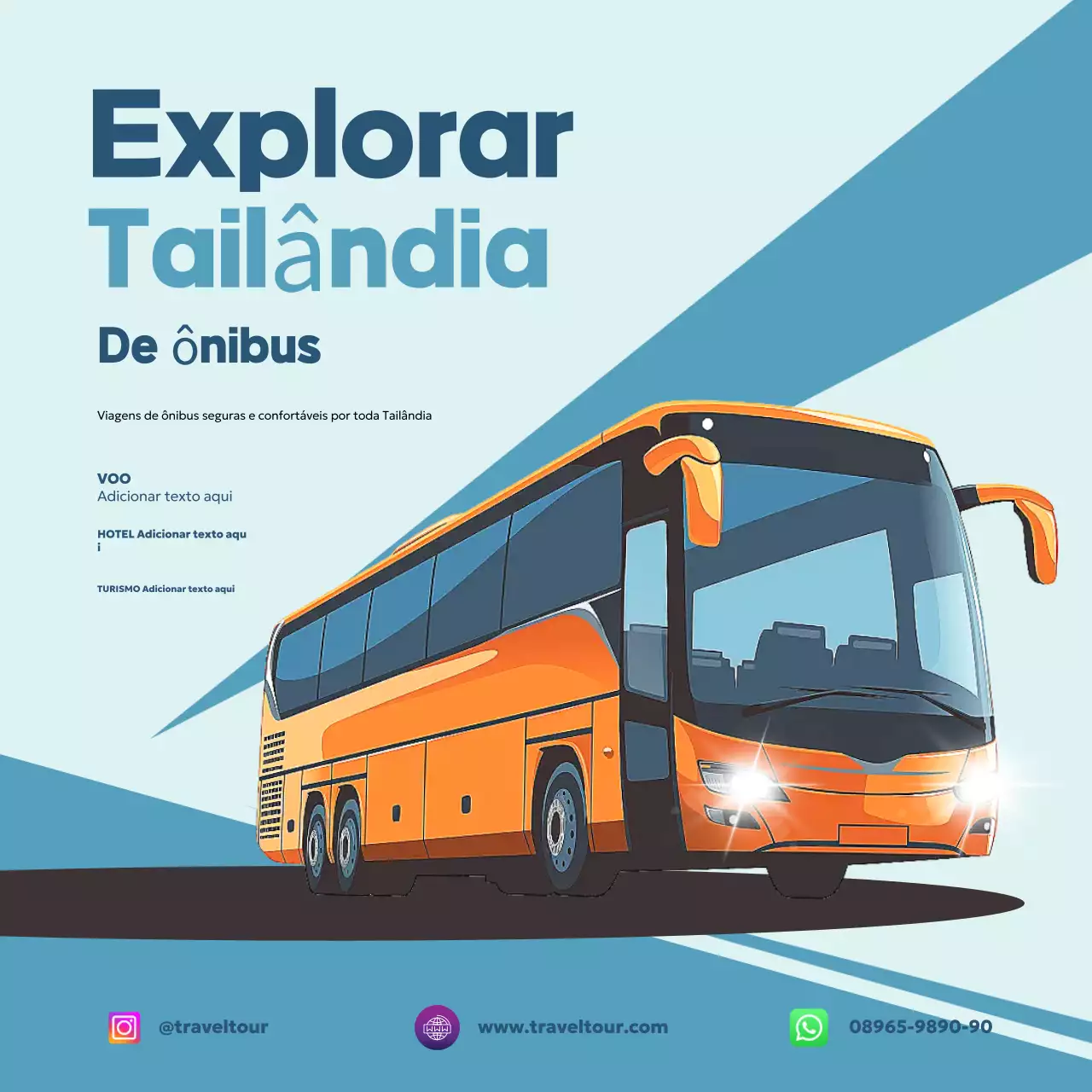 promoção de viagens orange modern