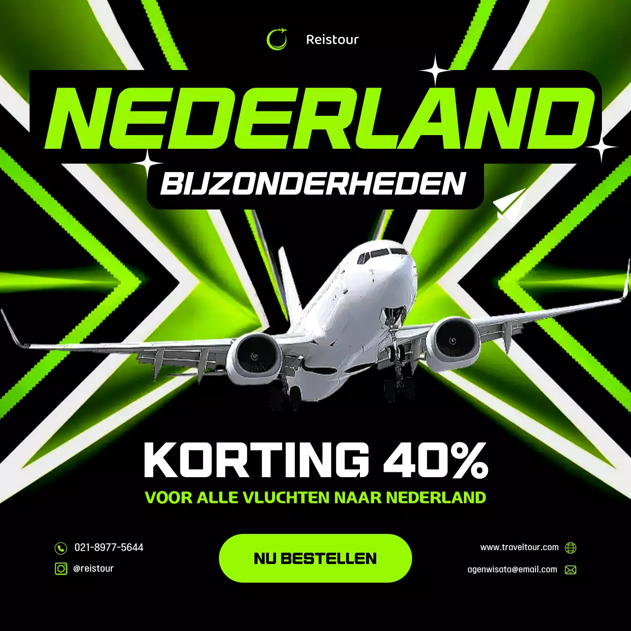 groene moderne reis promotie