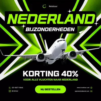 groene moderne reis promotie