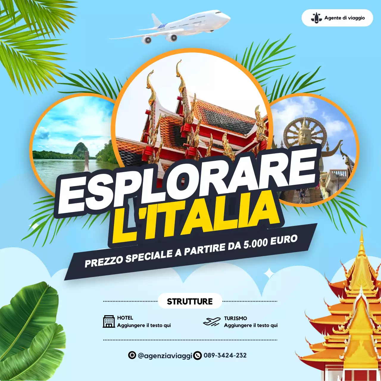 promozione viaggio blu moderno