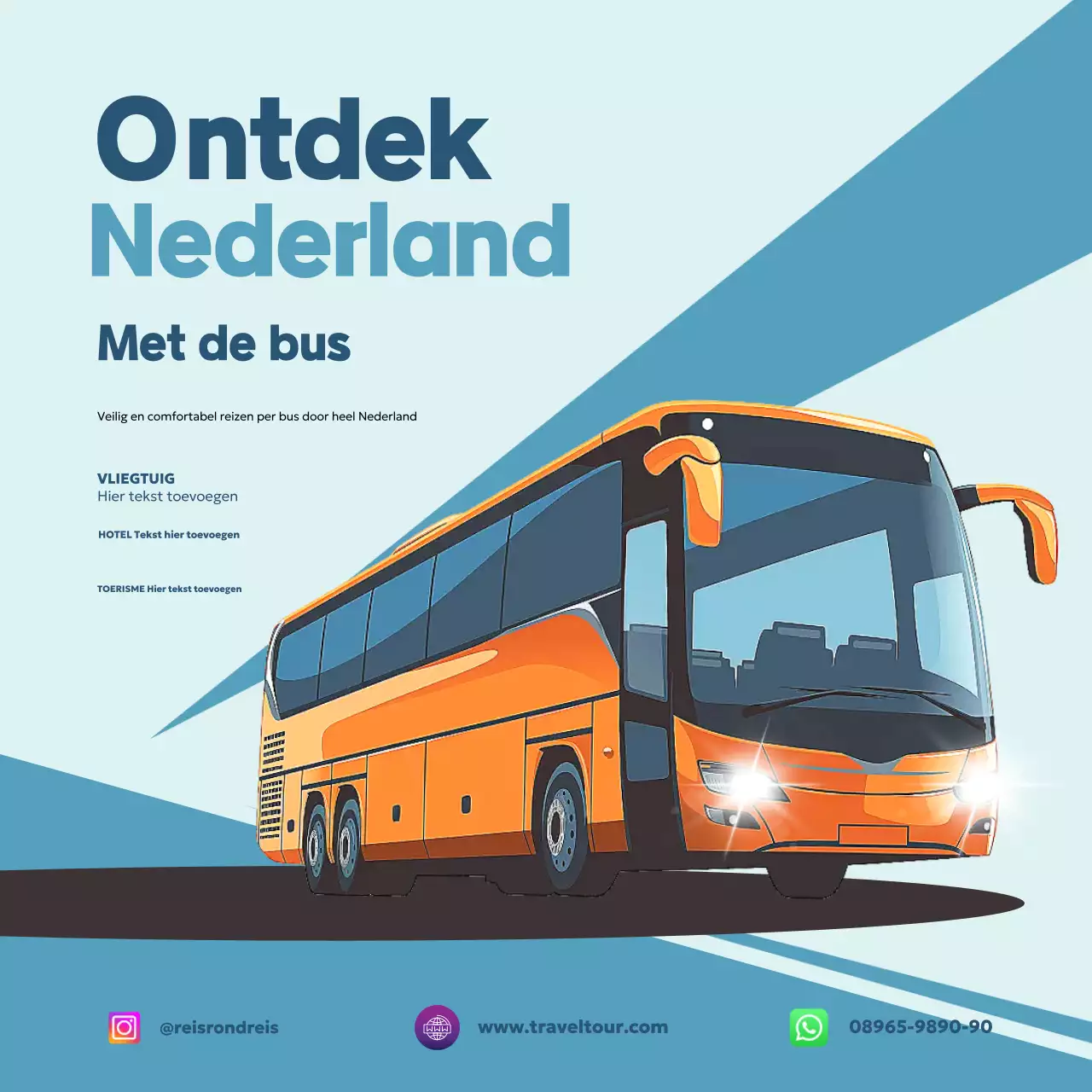 oranje moderne reis promotie