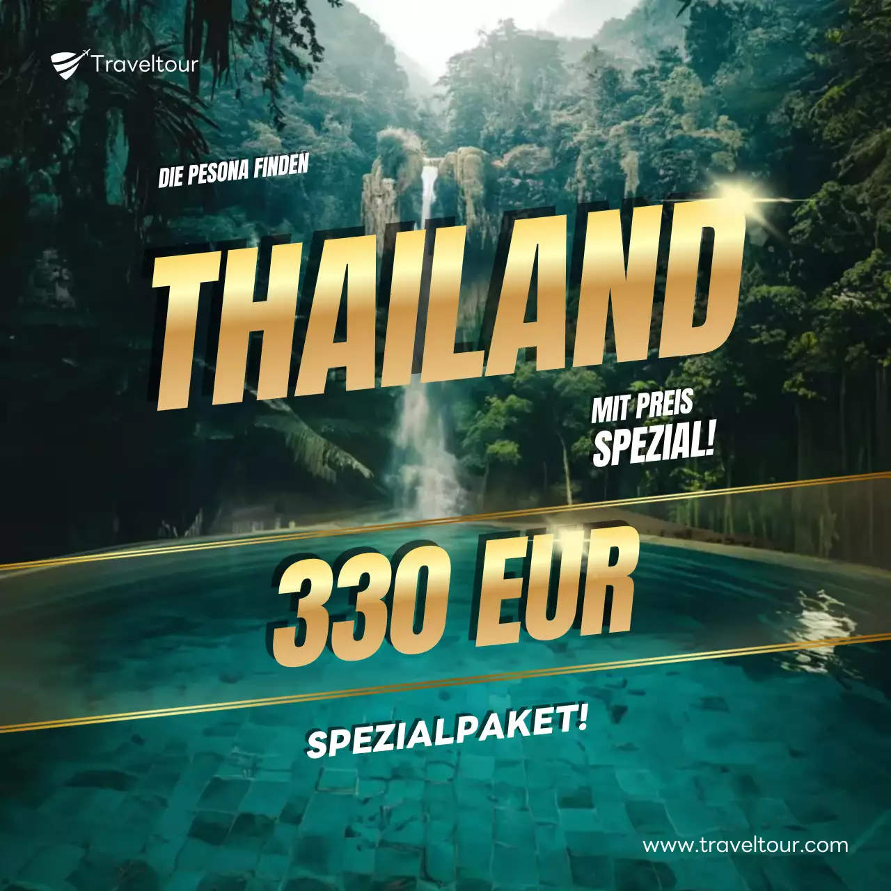 grünes modernes Reiseangebot