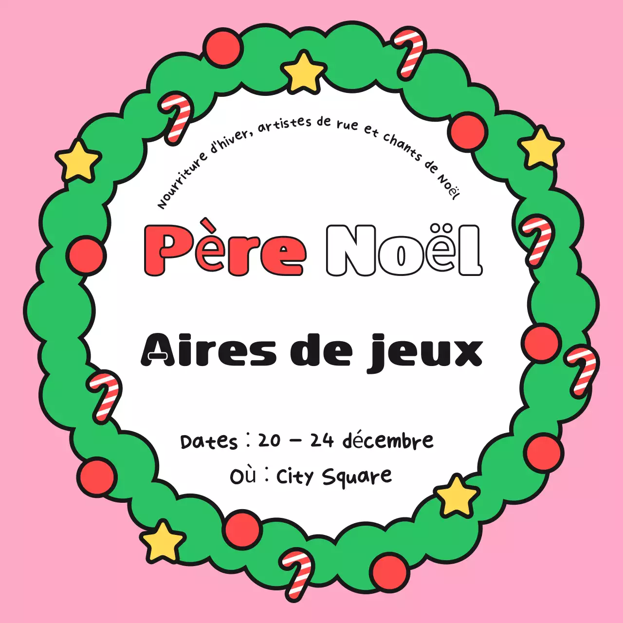 Manifestations de Noël jaunes et chaleureuses