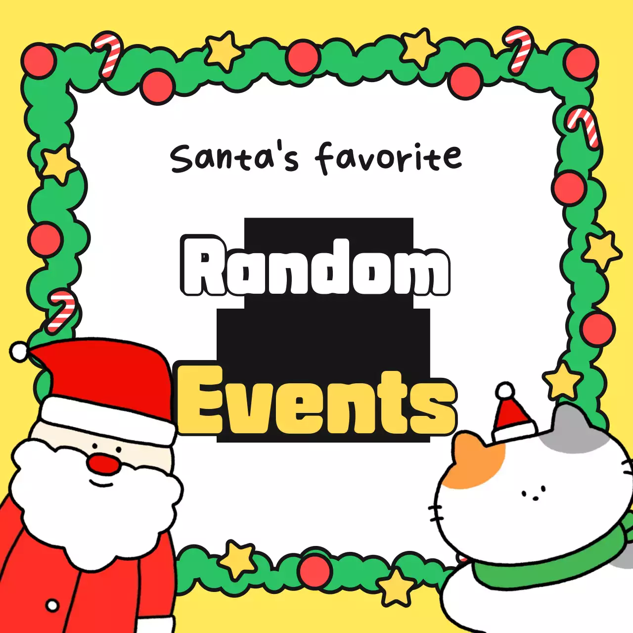 Eventos de Natal acolhedores e amarelos