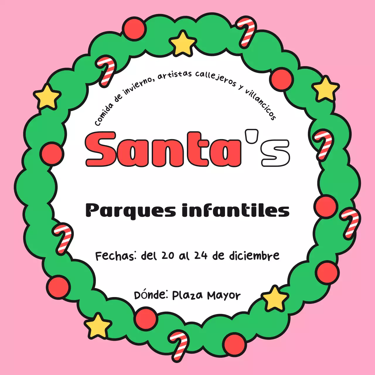 Eventos navideños acogedores en amarillo