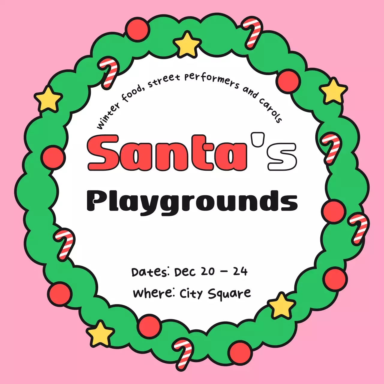 Eventos de Natal acolhedores e amarelos