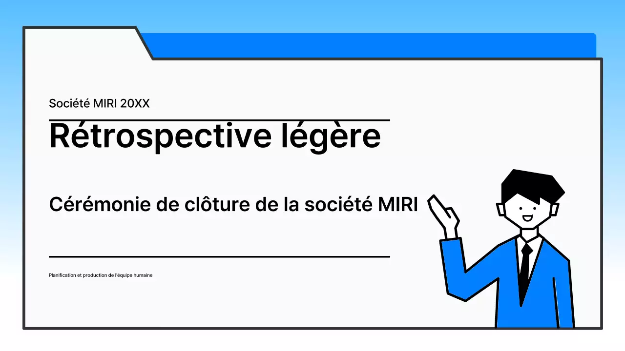 Cérémonie de clôture bleu clair et propre