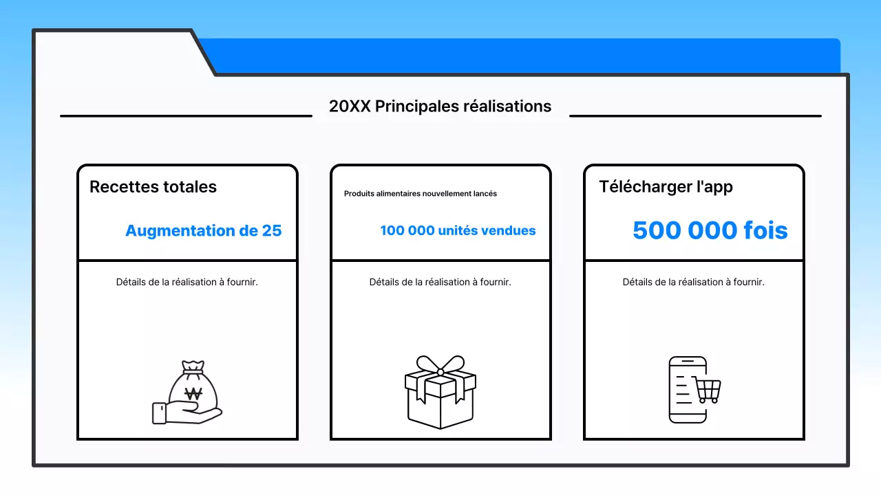 Cérémonie de clôture bleu clair et propre