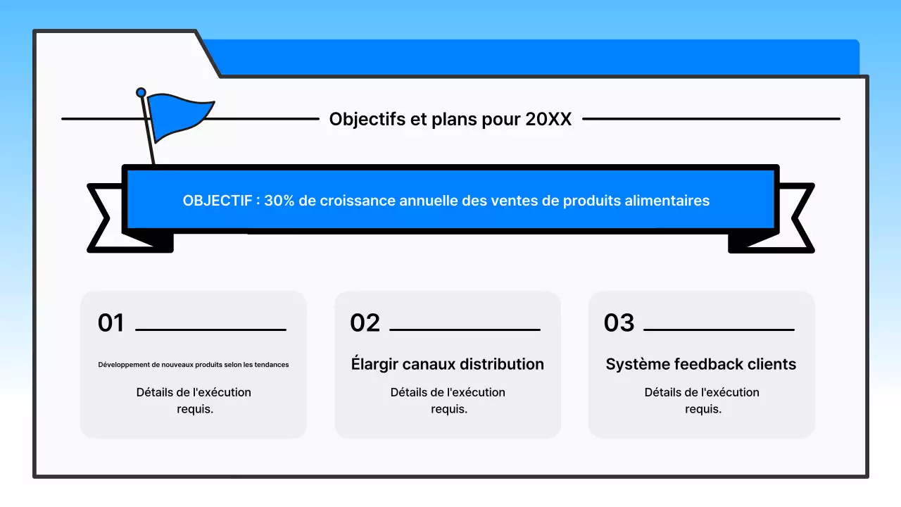 Cérémonie de clôture bleu clair et propre