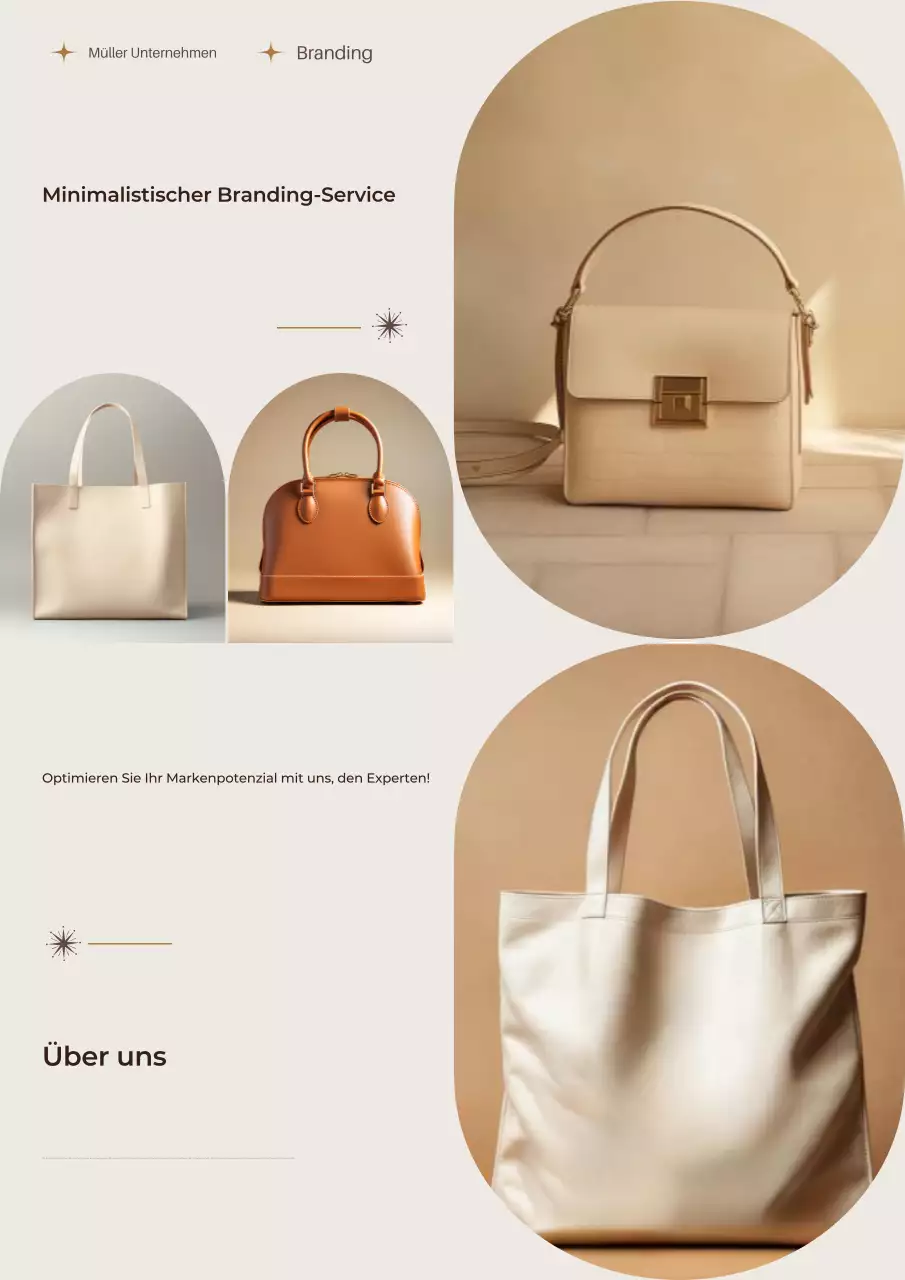 Beige Minimalist Branding Werbung
