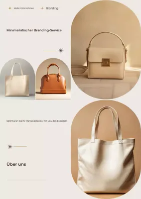Beige Minimalist Branding Werbung