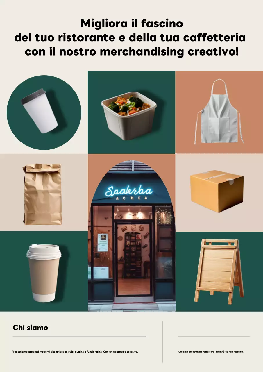 Promozione caffè moderno beige