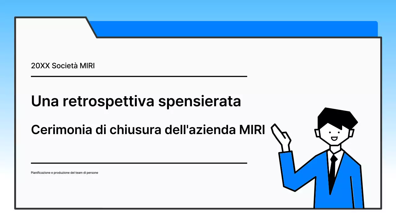 Cerimonia di chiusura in azzurro pulito