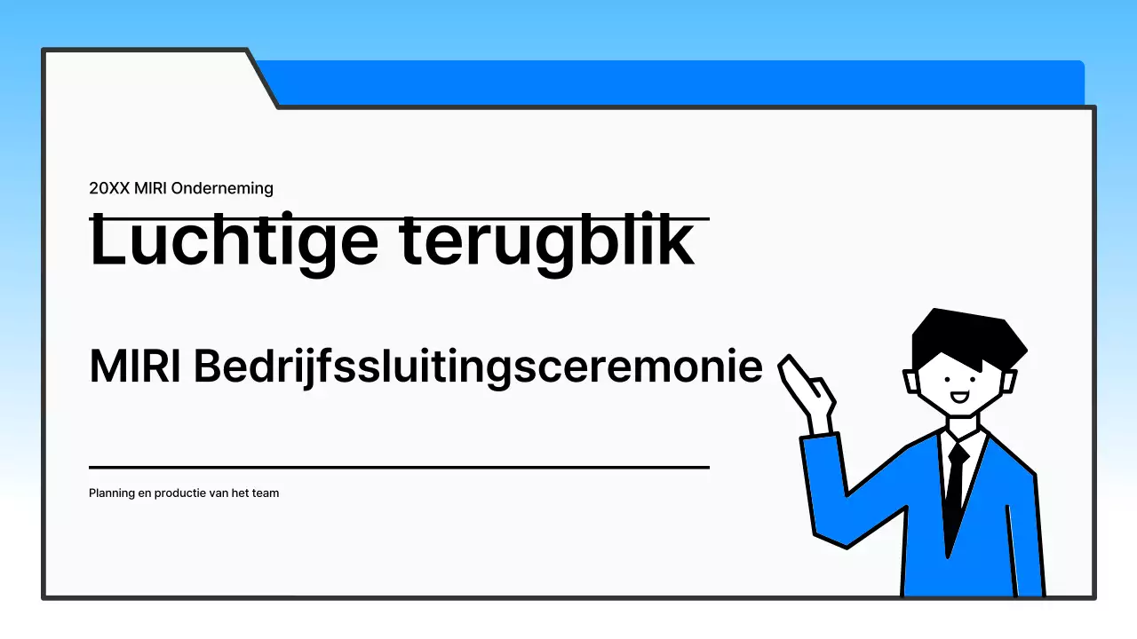 Lichtblauwe nette sluitingsceremonie