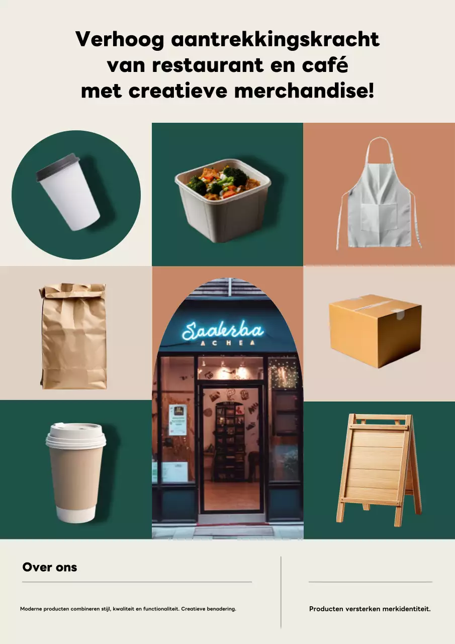 Beige Modern Café Promotie