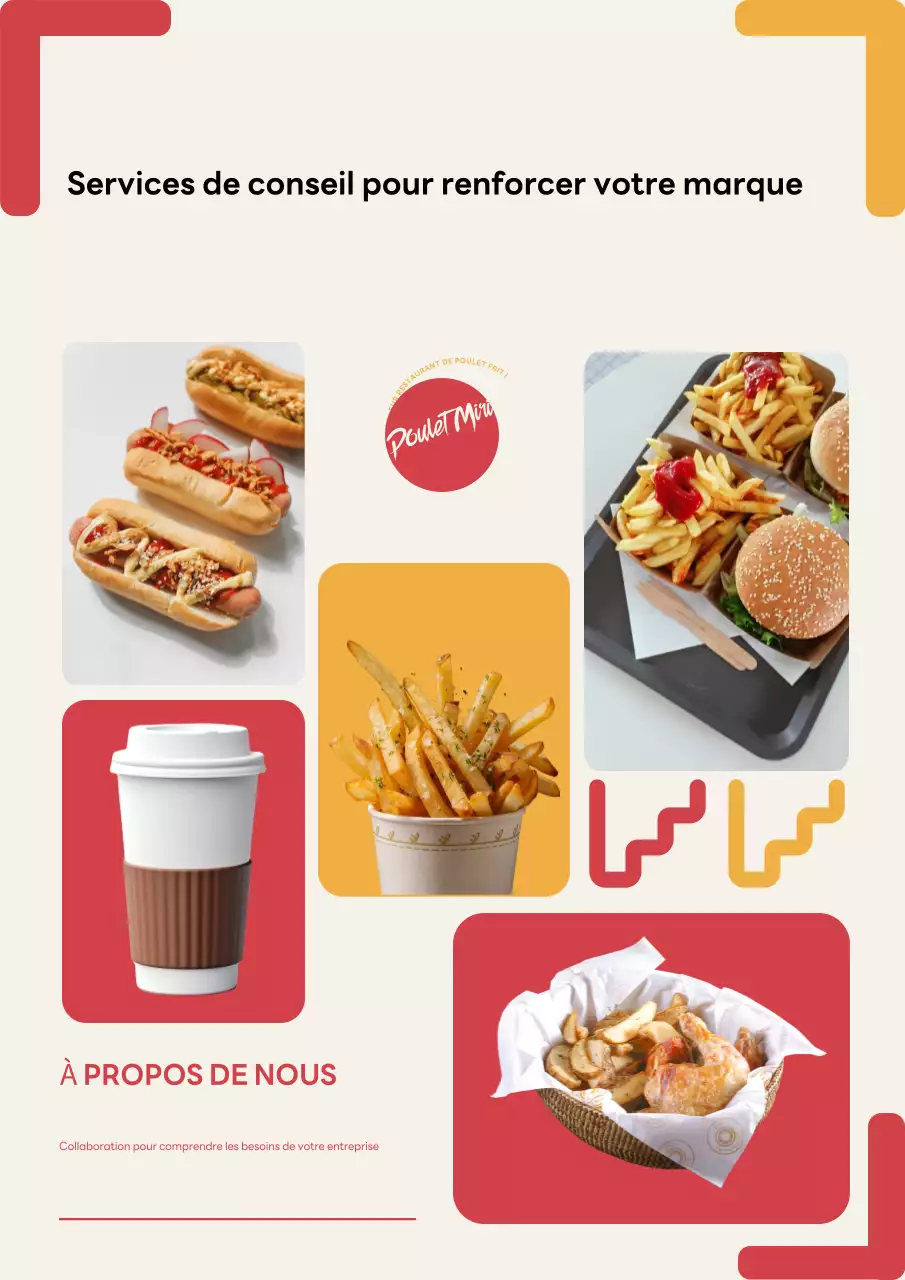 Promotion de la restauration rapide moderne rouge