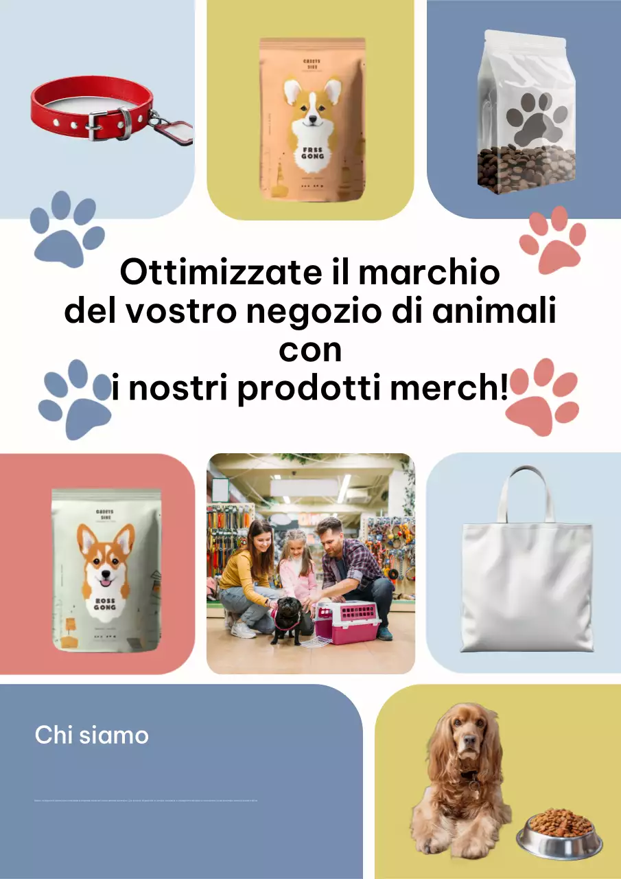 Promozione moderna e colorata per animali domestici