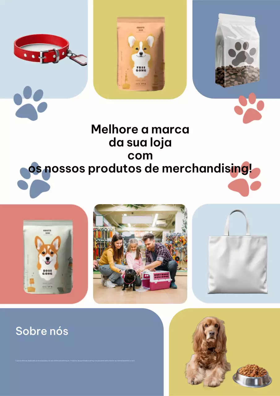 Promoção de animais de estimação modernos e coloridos