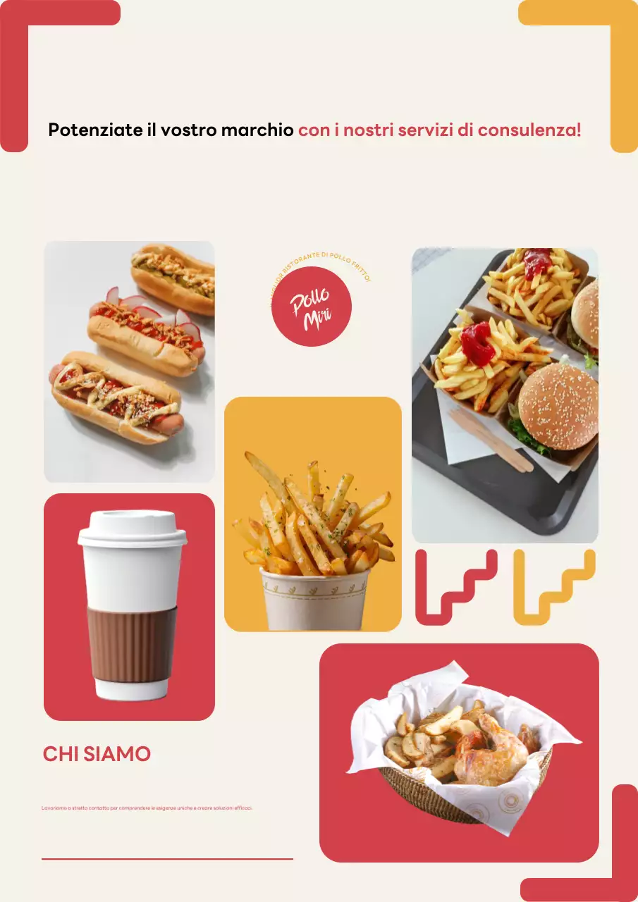 Promozione del fast food moderno rosso