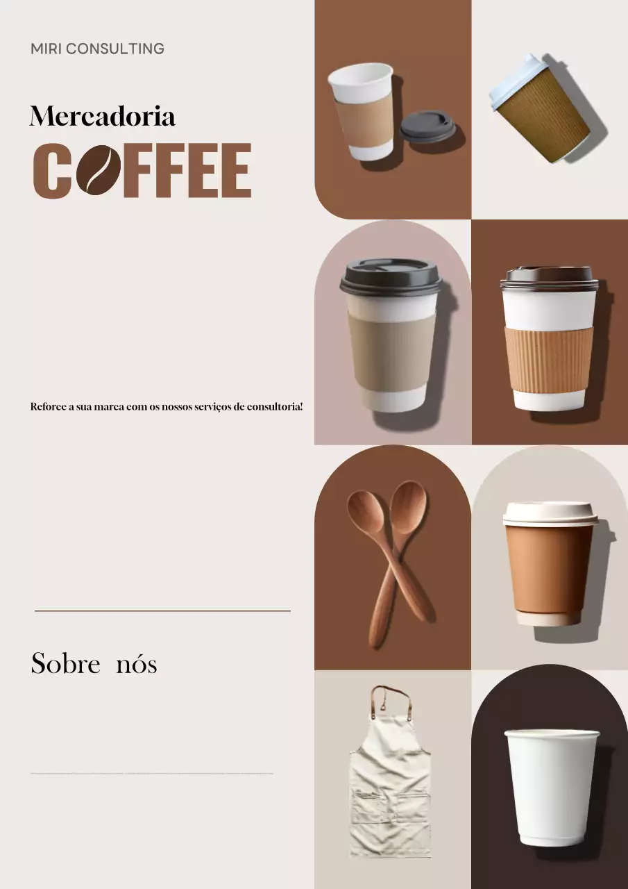 Promoção de café moderno castanho