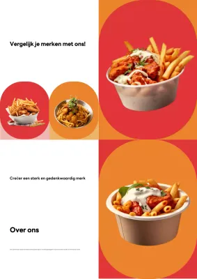 Oranje Modern Voedsel Advertentie