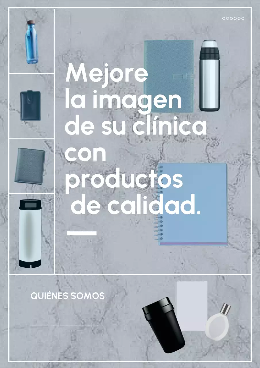 Anuncio de merchandising moderno gris