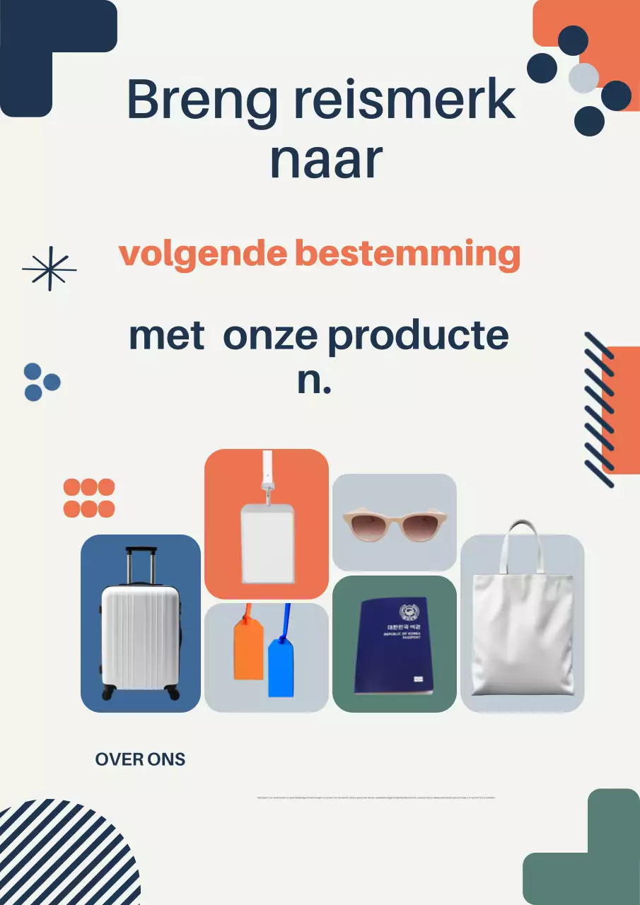Oranje Modern Reizen Promotie