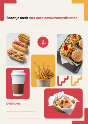 Rood Modern Fast Food Promotie