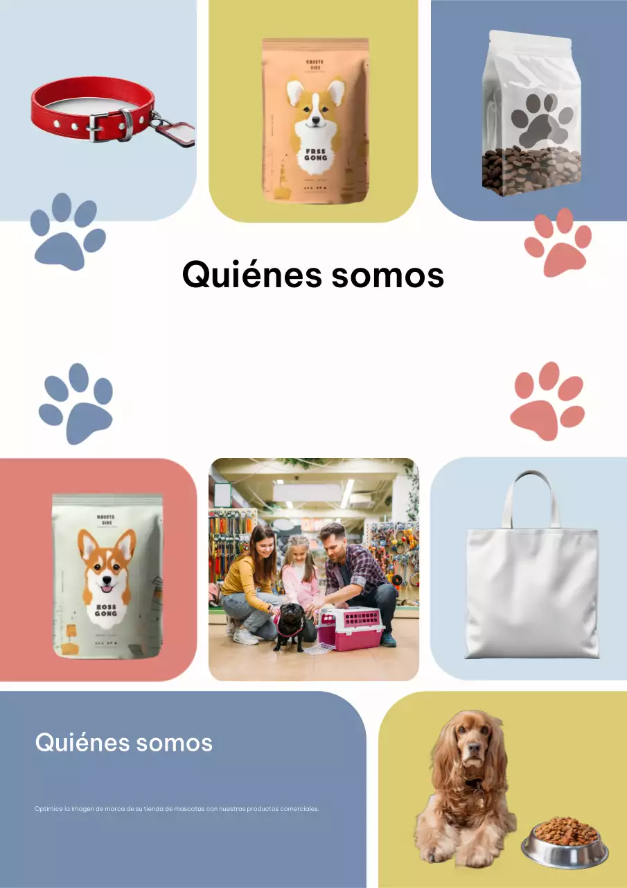 Promoción moderna y colorida para mascotas