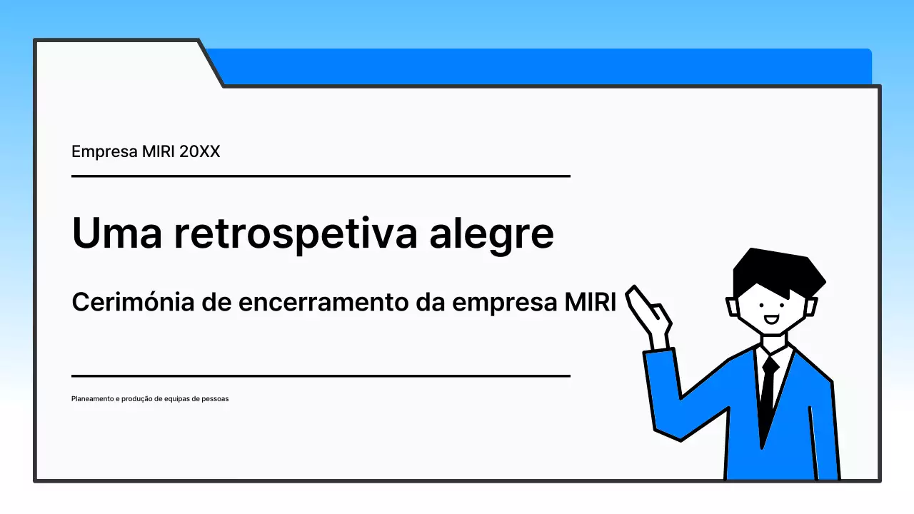 Cerimónia de encerramento em azul claro e limpo