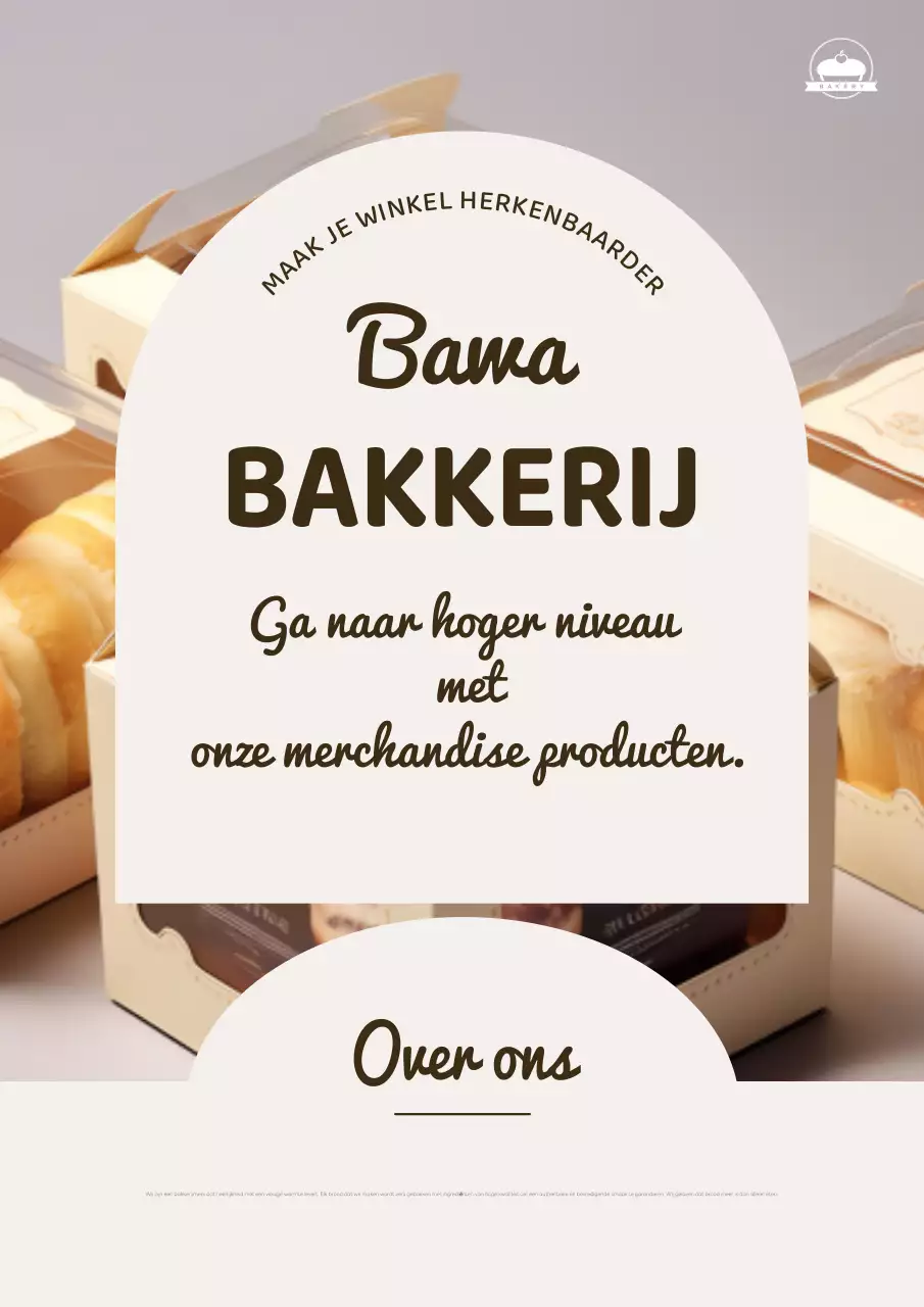 Beige moderne bakkerij promotie