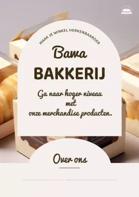 Beige moderne bakkerij promotie