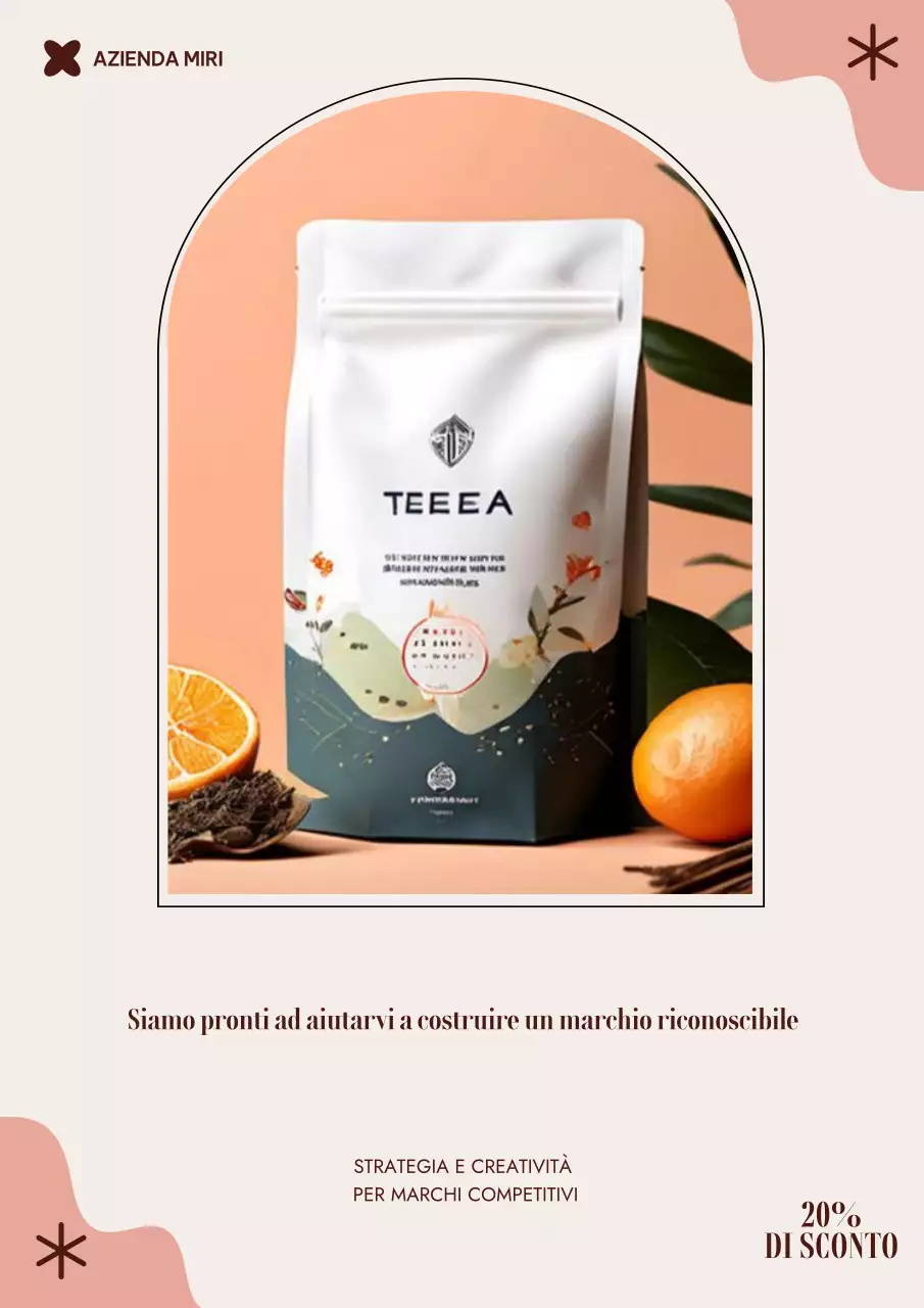 Pubblicità da tè moderna beige