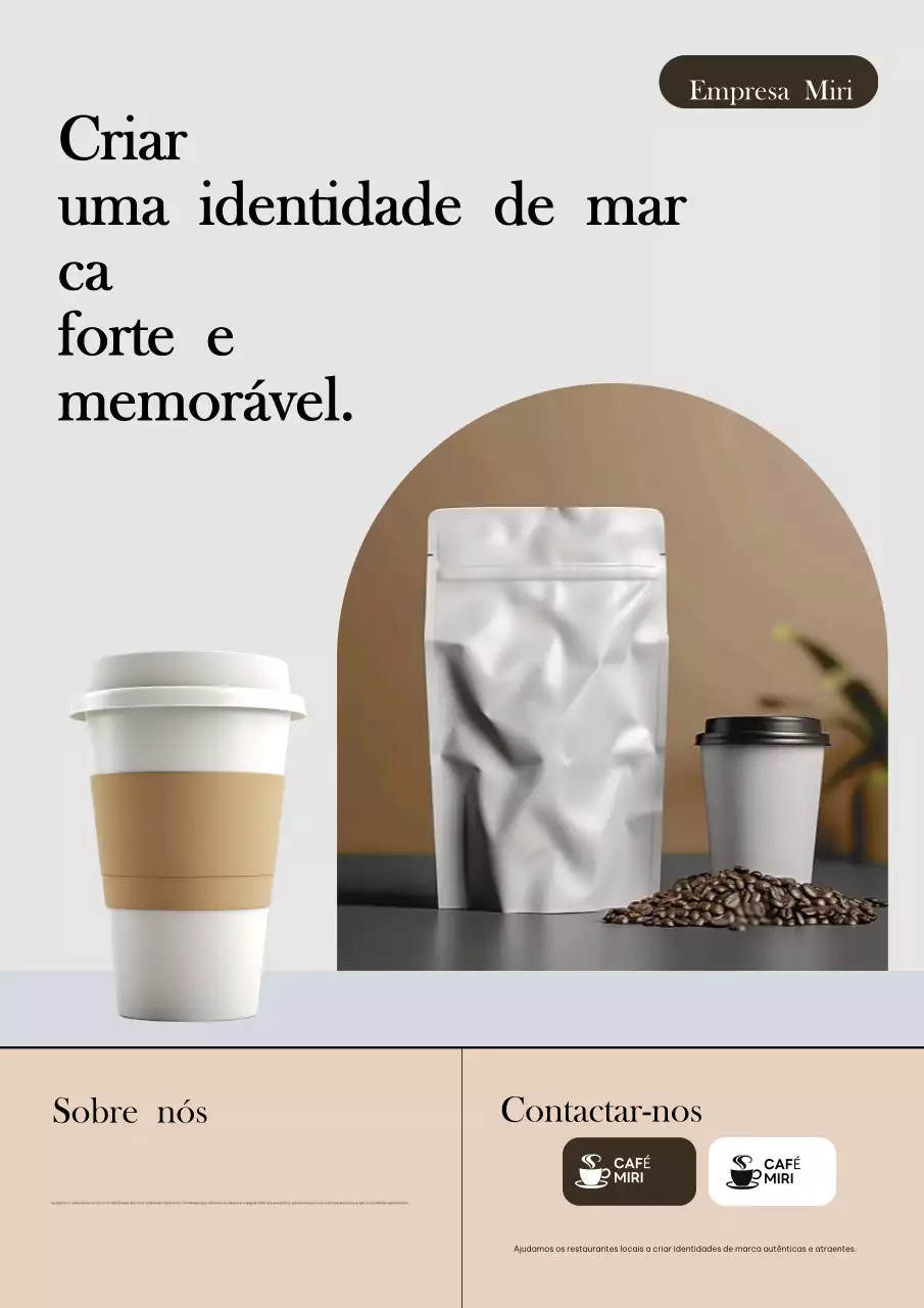 Promoção de café moderno bege