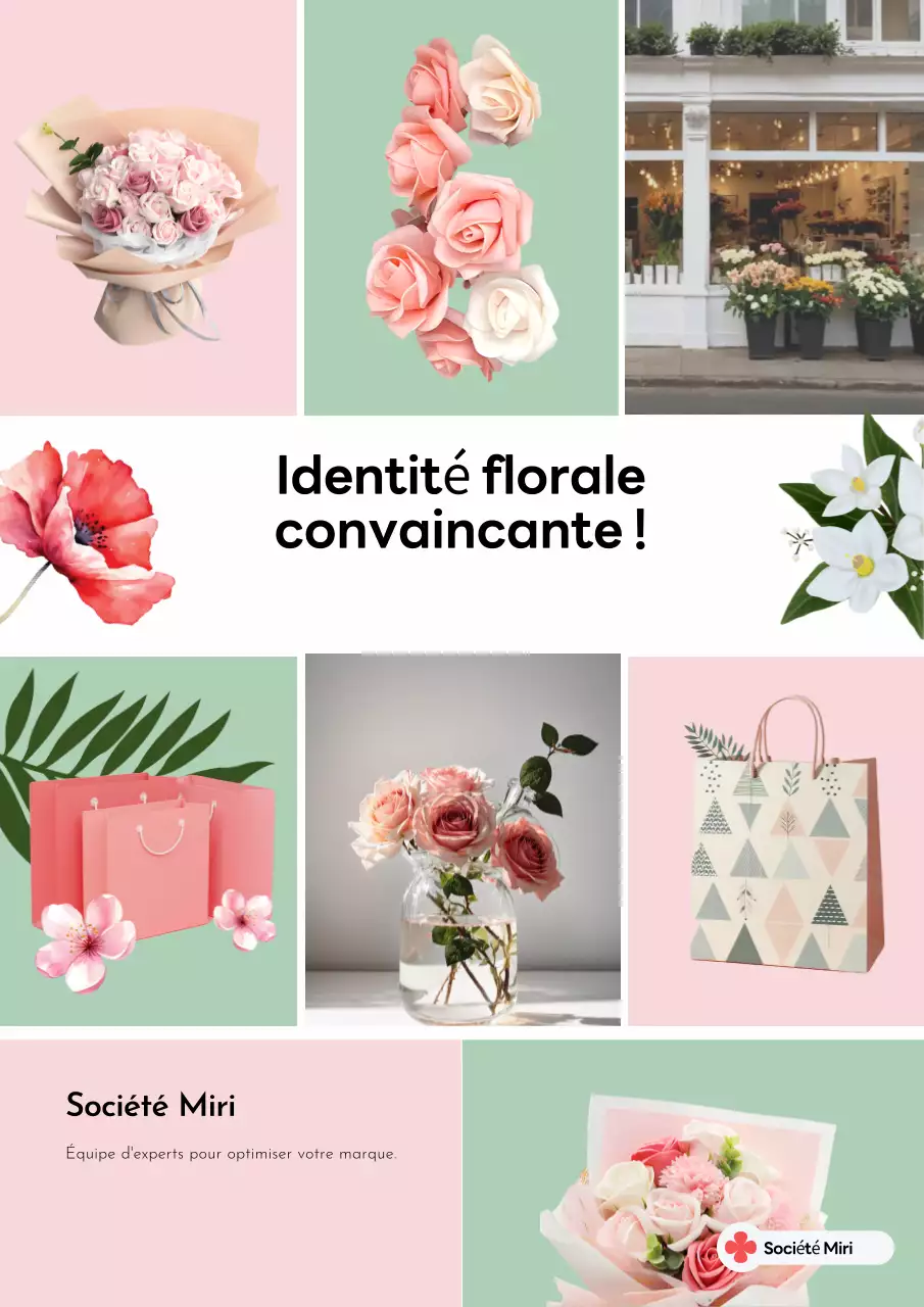 Promotion florale moderne rose