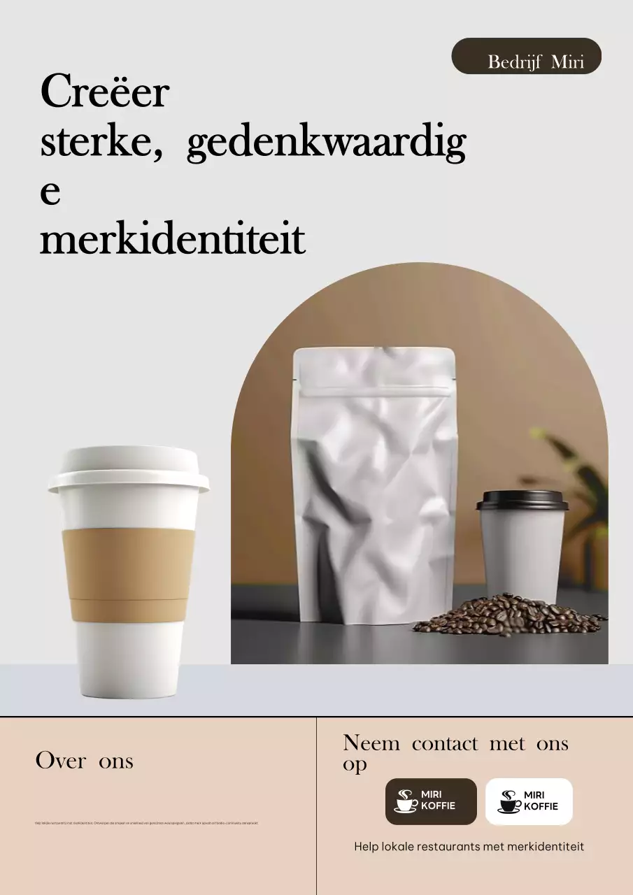 Beige Modern Koffie Promotie