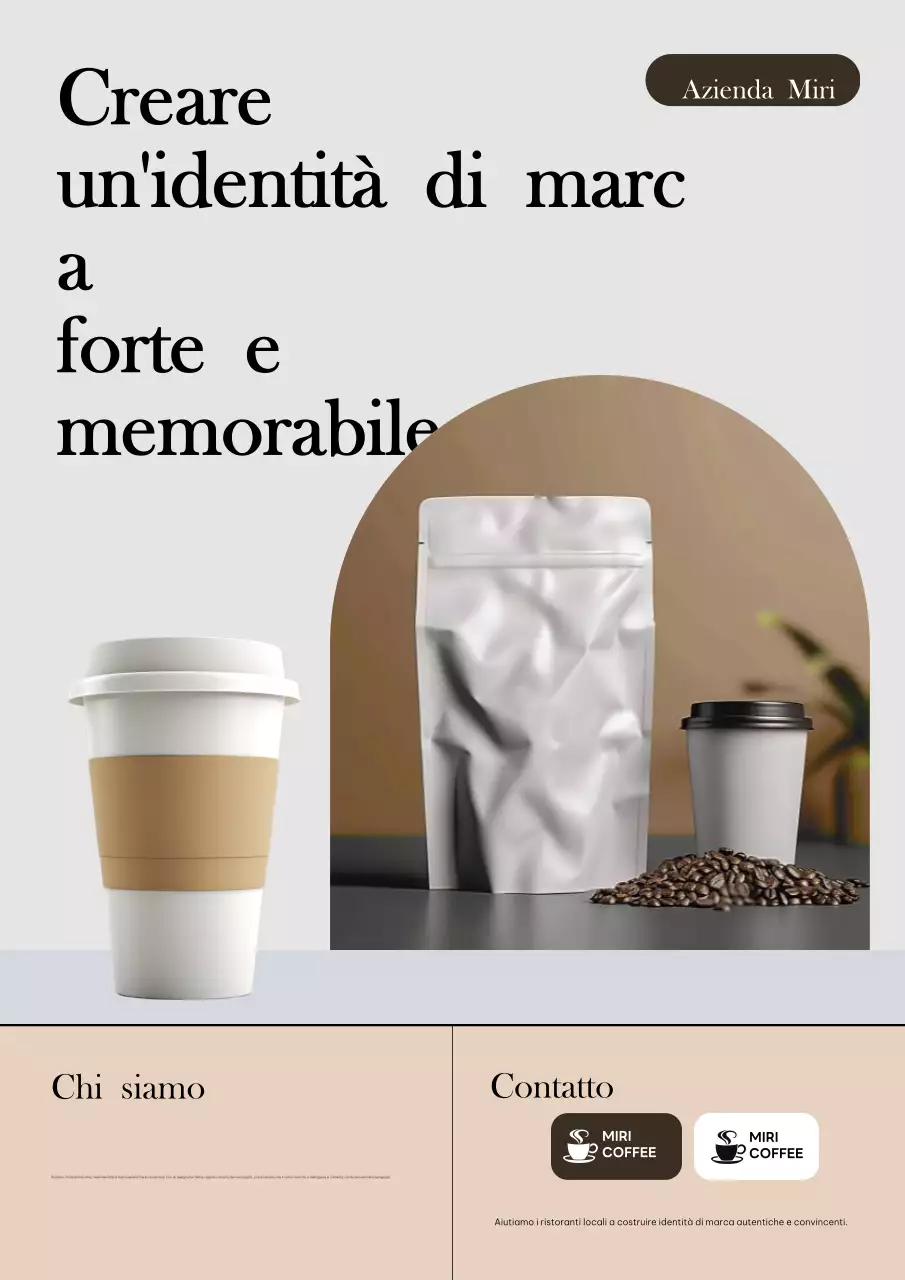 Promozione caffè moderno beige