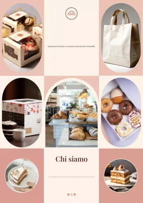 Pubblicità del panificio moderno beige