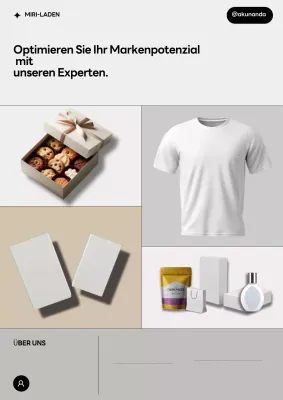 Beige Modern Branding Werbung