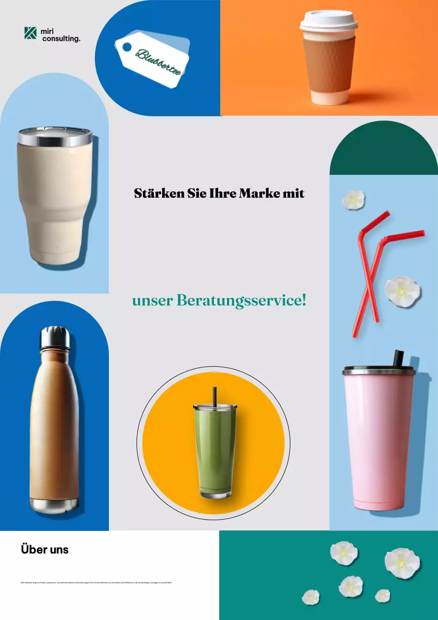 Bunte moderne Beratungsanzeige