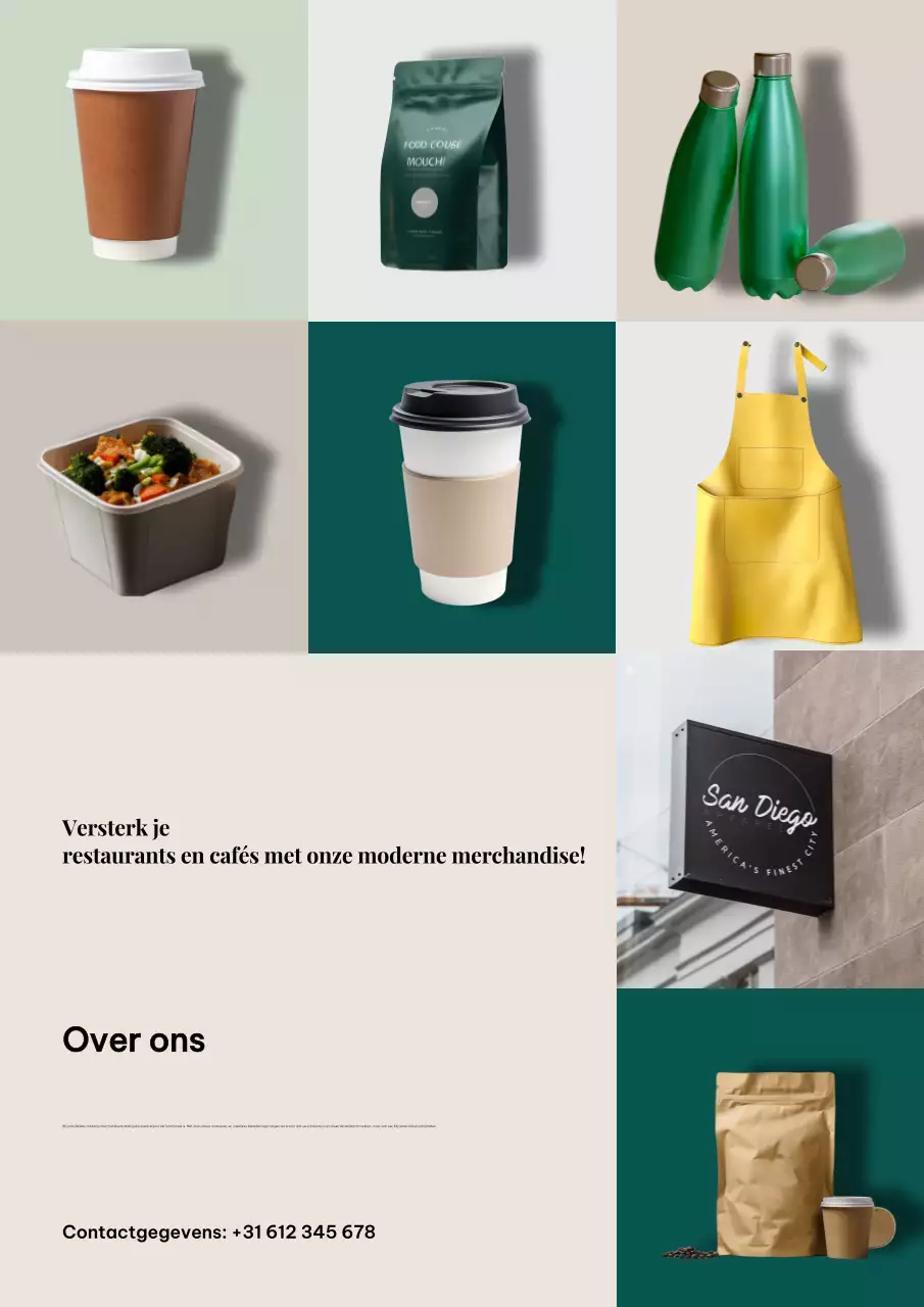 Beige Modern Café Promotie