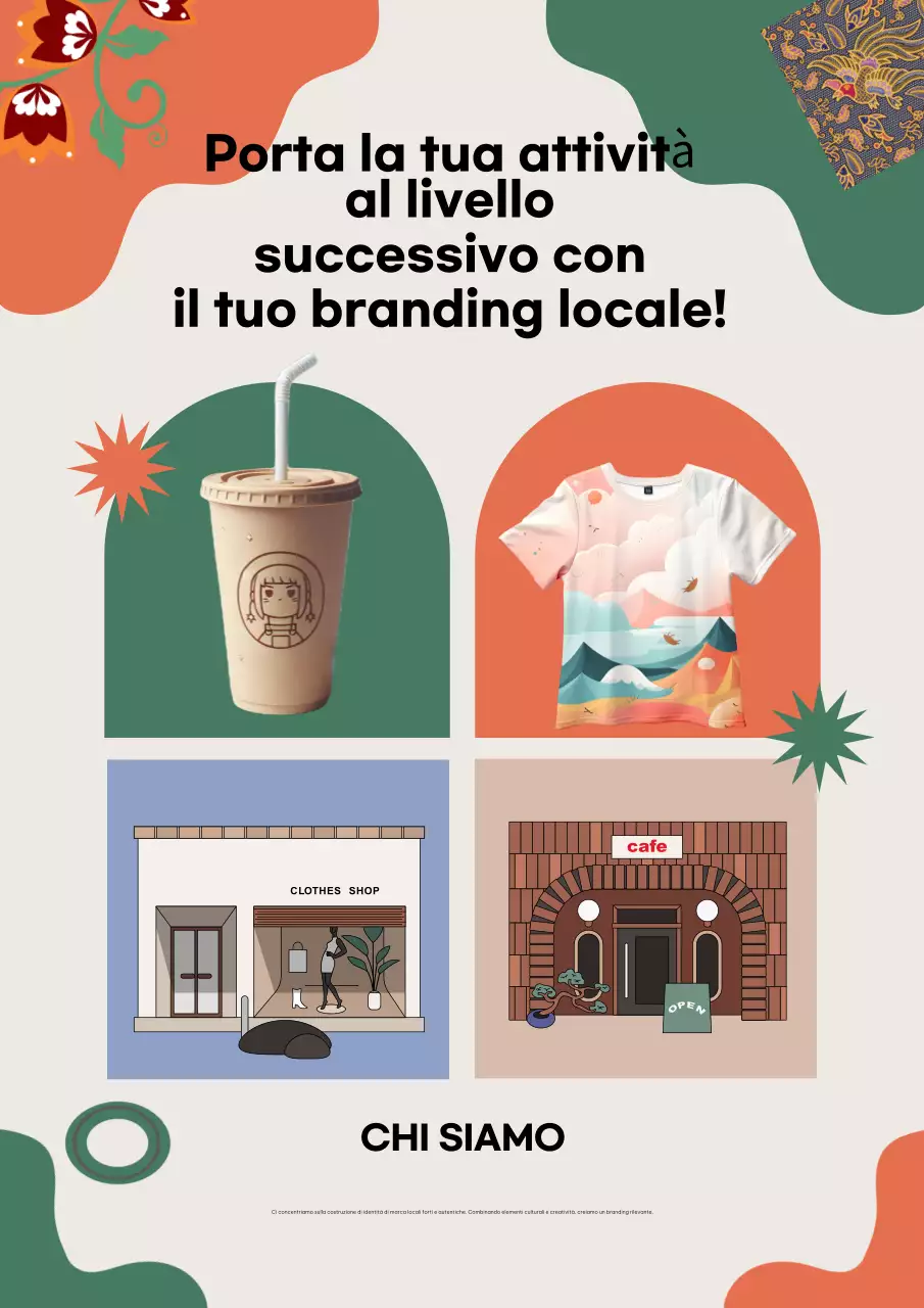 Promozione aziendale moderna in beige