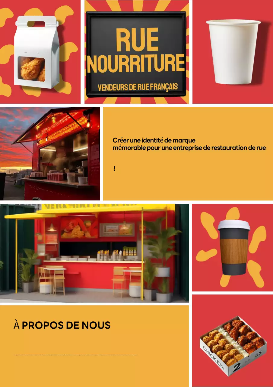 Promotion de la cuisine de rue moderne rouge