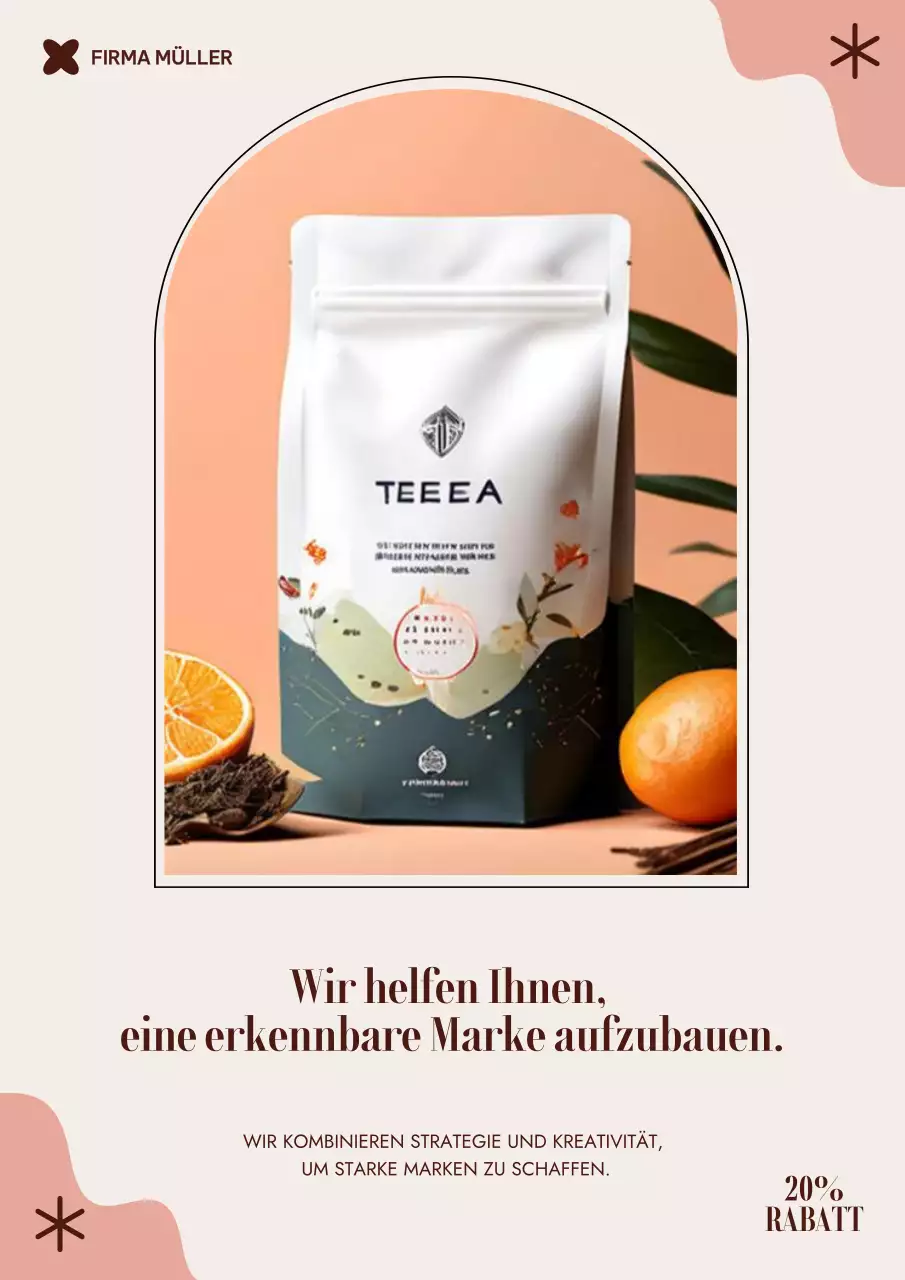 Beige Modern Tea Advertisement