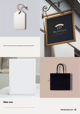 Beige Elegantes Branding Werbung