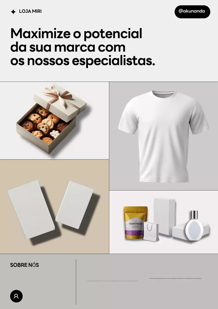Anúncio de marca moderna bege